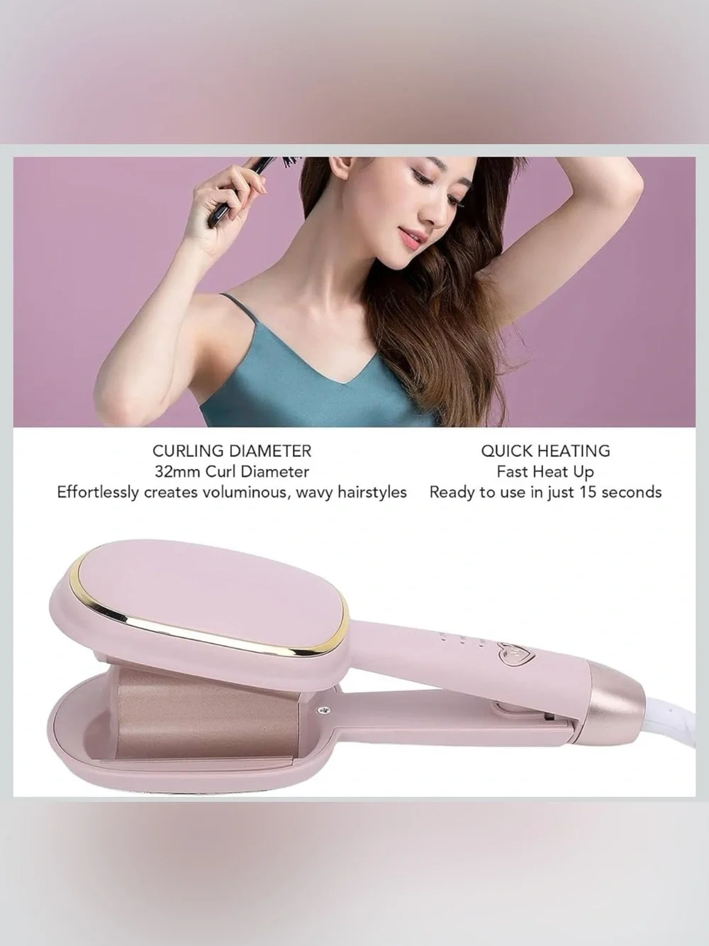 Electric Curling Stick pink